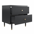 CosmoLiving by Cosmopolitan Elizabeth Nightstand in Black