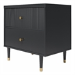 CosmoLiving by Cosmopolitan Elizabeth Nightstand in Black