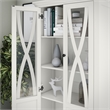 Ameriwood Home Ellington Tall Accent Cabinet with Glass Doors in White