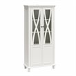 Ameriwood Home Ellington Tall Accent Cabinet with Glass Doors in White
