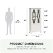 Ameriwood Home Ellington Tall Accent Cabinet with Glass Doors in White
