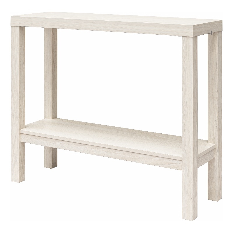 Ameriwood Home Parsons Wrap-Around Sofa Accent Tables Bundle of Two in White Oak