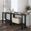 Ameriwood Home Parsons Wrap-Around Sofa Accent Tables Bundle of Two in Espresso