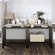 Ameriwood Home Parsons Wrap-Around Sofa Accent Tables Bundle of Two in Espresso