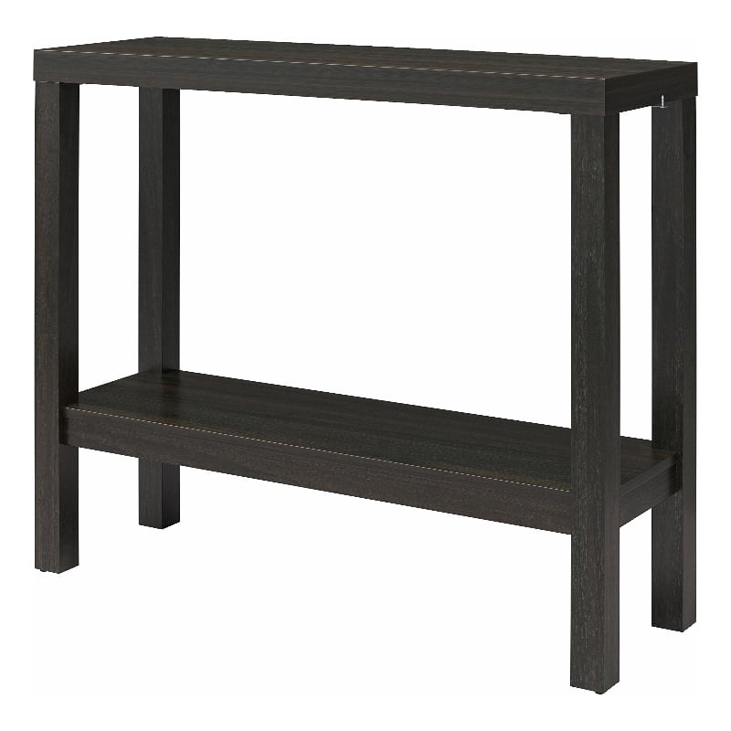 Ameriwood Home Parsons Wrap-Around Sofa Accent Tables Bundle of Two in Espresso