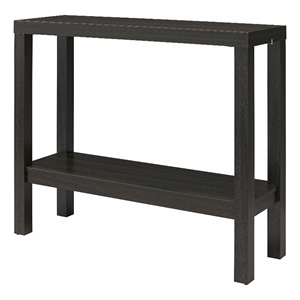 Ameriwood Home Parsons Wrap-Around Sofa Accent Tables Bundle of Two in Espresso