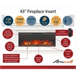 Elmcroft Wide Painted Mantel with Linear Electric Fireplace Black