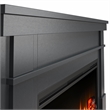 Elmcroft Wide Painted Mantel with Linear Electric Fireplace Black