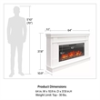 Elmcroft Wide Painted Mantel with Linear Electric Fireplace Black