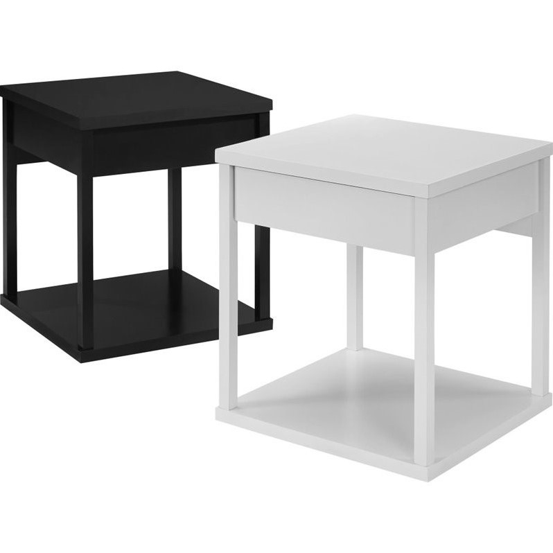 Square End Table in Black 5185096W