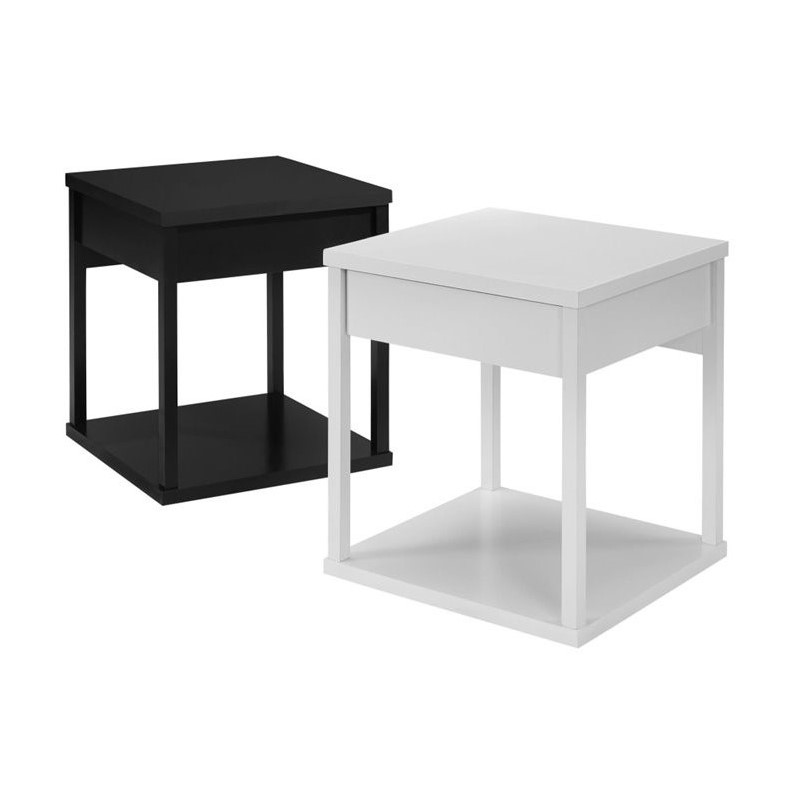 Square End Table in White 5185196W