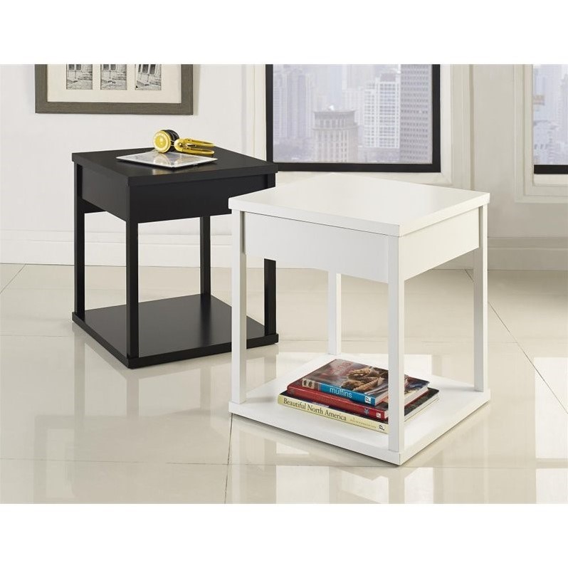 Altra Furniture Delilah Square End Table in White 5185196W Cymax Stores