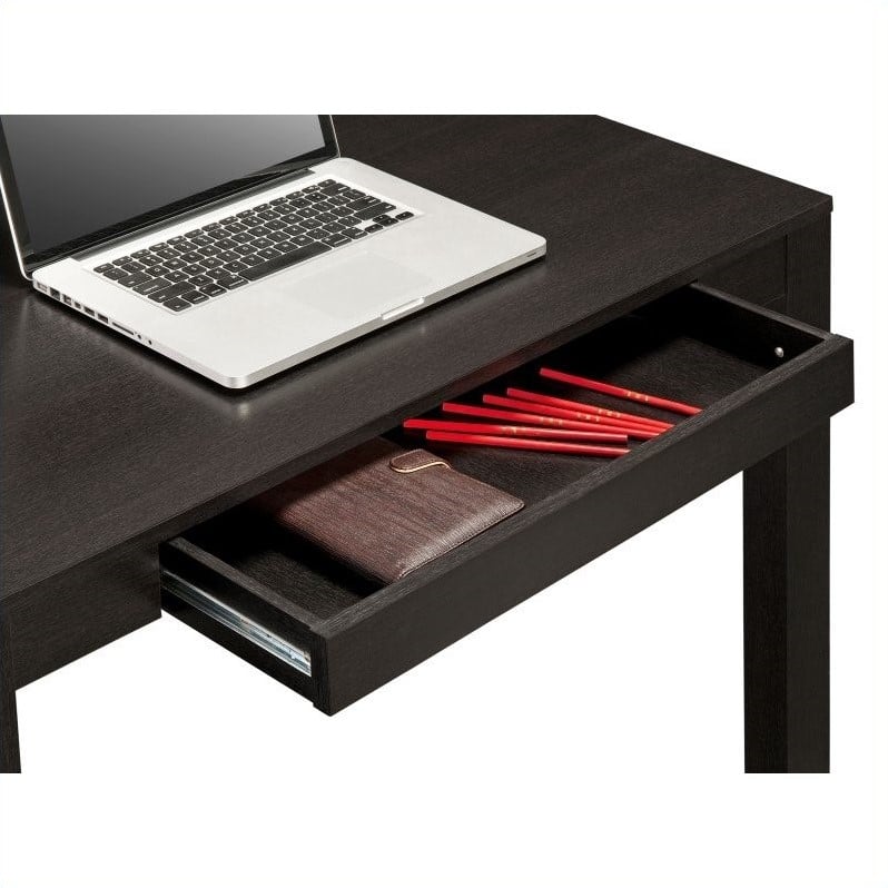 Altra Furniture Parsons Home Office Desk with Drawer in Black Oak ...