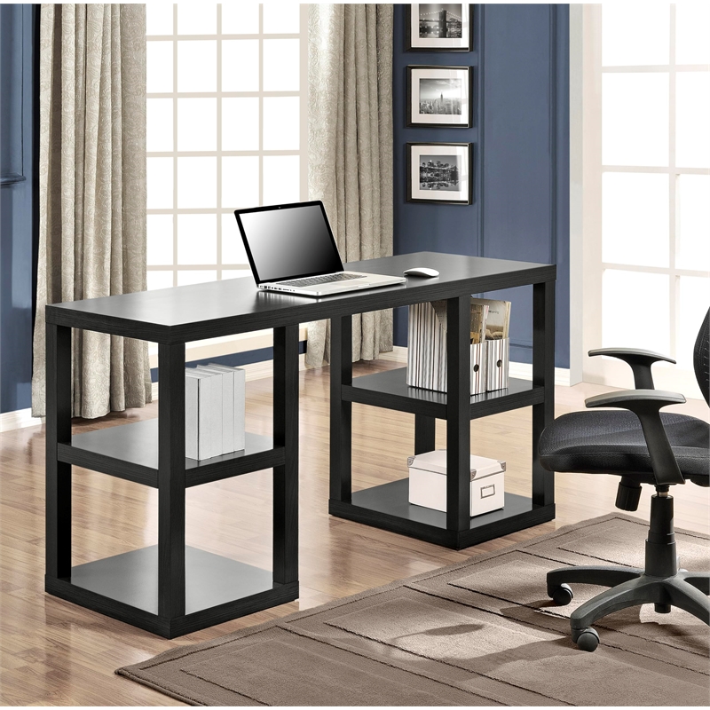 Altra Furniture Parsons Deluxe Hollow Core/Laminate Writing Desk in Black Oak