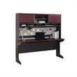 Ameriwood Home Pursuit Hutch in Cherry and Gray