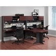 Ameriwood Home Pursuit Hutch in Cherry and Gray