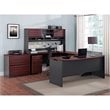 Ameriwood Home Pursuit Hutch in Cherry and Gray