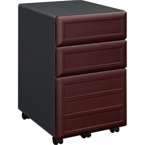 altra furniture pursuit 3 drawer file cabinet in cherry and gray