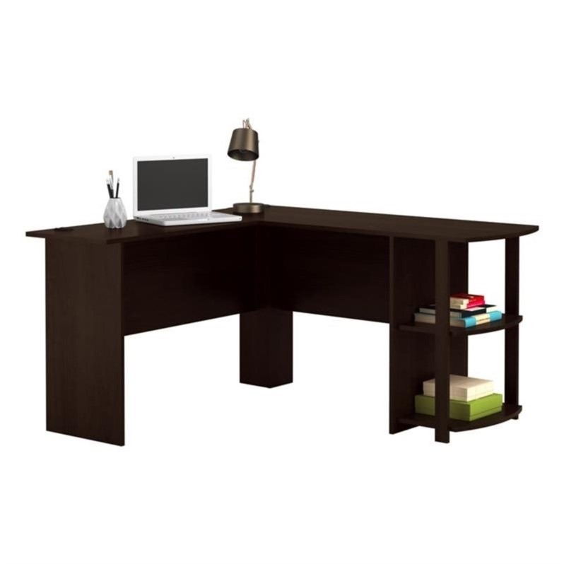 Ameriwood Home L Shaped Computer Desk in Espresso
