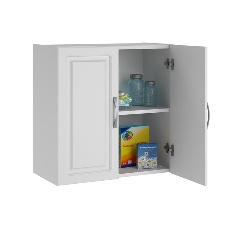 Ameriwood™ Home SystemBuild Kendall Storage Cabinet, 2 Drawers, 3 Shelves,  White