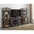 Altra Furniture Wildwood Rustic Audio Pier Bookcase with Metal Frame