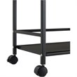 Altra Furniture Marshall 3 Shelf Metal Rolling Utility Cart in Black