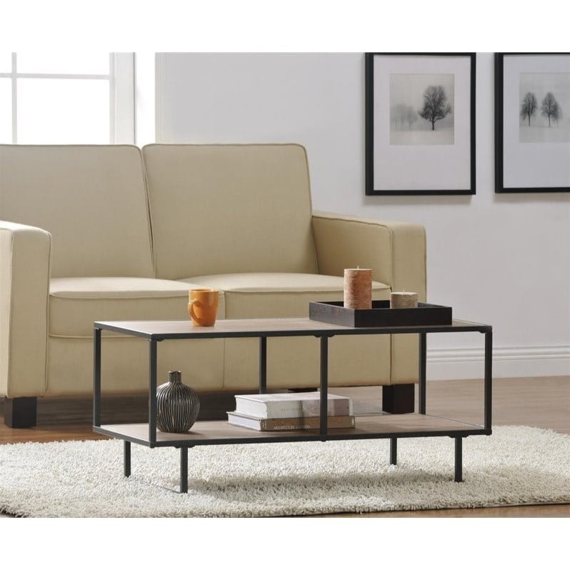 Altra Furniture Emmett 1 Shelf TV Stand Coffee Table in Sonoma Oak