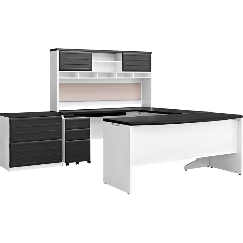 Altra Furniture Pursuit 3 Drawer File Cabinet in White and Gray