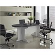 Altra Furniture Pursuit Bridge Work Table in White and Gray
