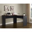 Ameriwood Home The Works L-Shaped Desk in Cherry and Gray