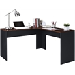 Ameriwood Home The Works L-Shaped Desk in Cherry and Gray