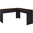 Ameriwood Home The Works L-Shaped Desk in Cherry and Gray