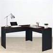 Ameriwood Home The Works L-Shaped Desk in Cherry and Gray