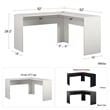 Ameriwood Home The Works L-Shaped Desk in Cherry and Gray