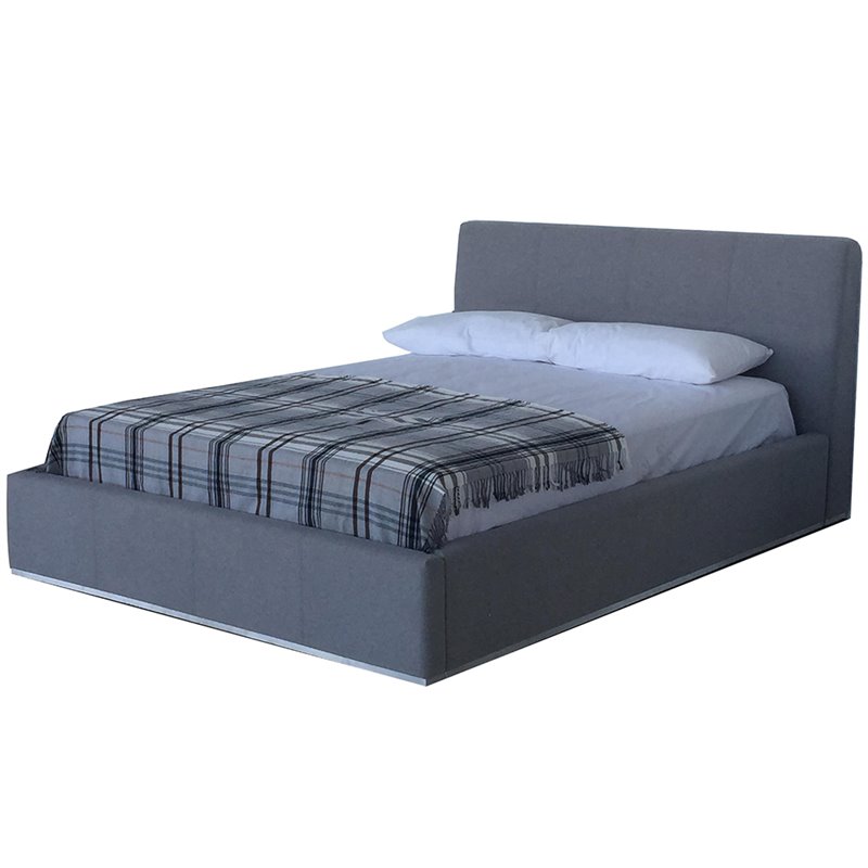 Mobital Reve Upholstered King Platform Bed in Gray