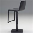 Mobital Raven Faux Leather Adjustable Swivel Bar Stool in Black