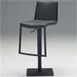 Mobital Raven Faux Leather Adjustable Swivel Bar Stool in Black