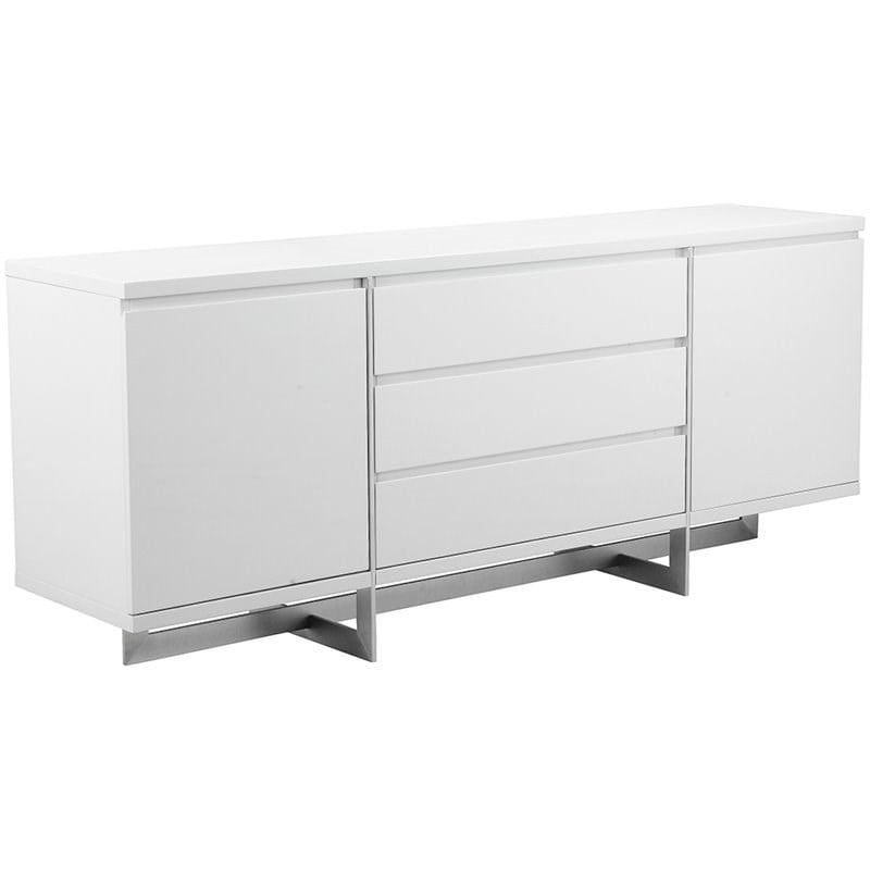 Mobital Remi Buffet in Matte White and Chrome
