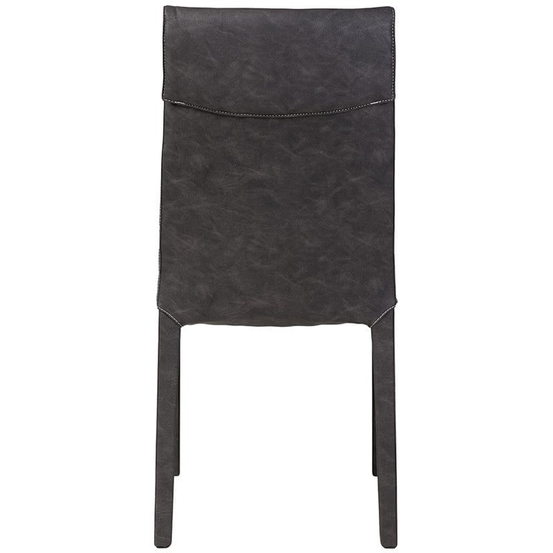 Mobital Harris Faux Leather Dining Side Chair in Gray (Set of 2)