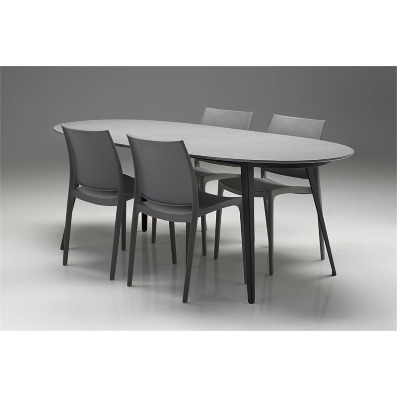 Mobital Vata Dining Side Chair in Gray (Set of 4)