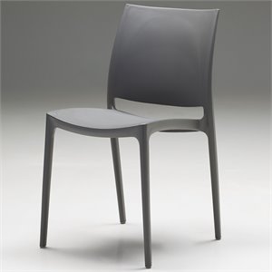 mobital vata dining side chair in gray (set of 4)