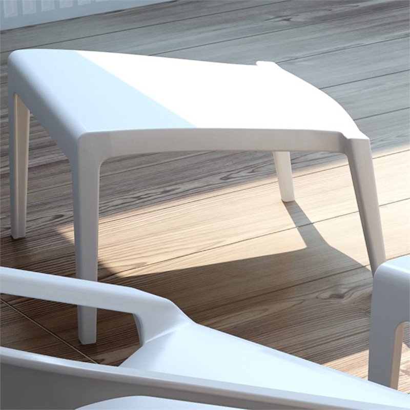 Mobital Yumi Patio Ottoman in White (Set of 4)