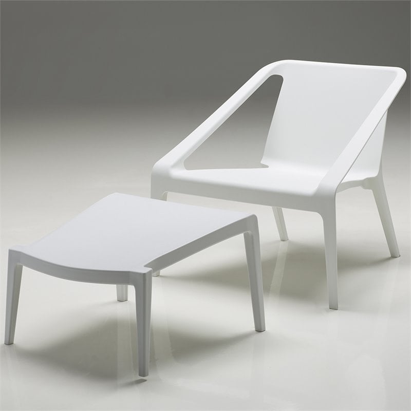 Mobital Yumi Patio Ottoman in White (Set of 4)