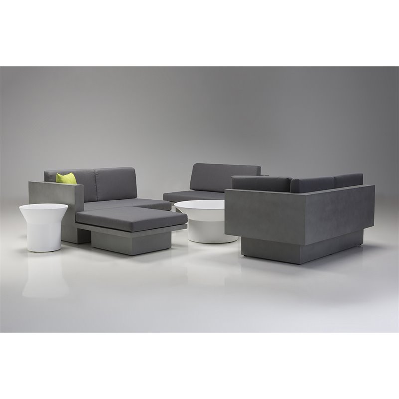 Mobital Sancho Faux Leather Patio Sectional in Gray