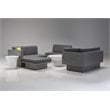 Mobital Sancho Faux Leather Patio Sectional in Gray