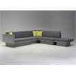 Mobital Sancho Faux Leather Patio Sectional in Gray