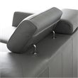 Mobital Icon Leather Sofa with Adjustable Headrest in Dark Gray