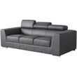 Mobital Icon Leather Sofa with Adjustable Headrest in Dark Gray