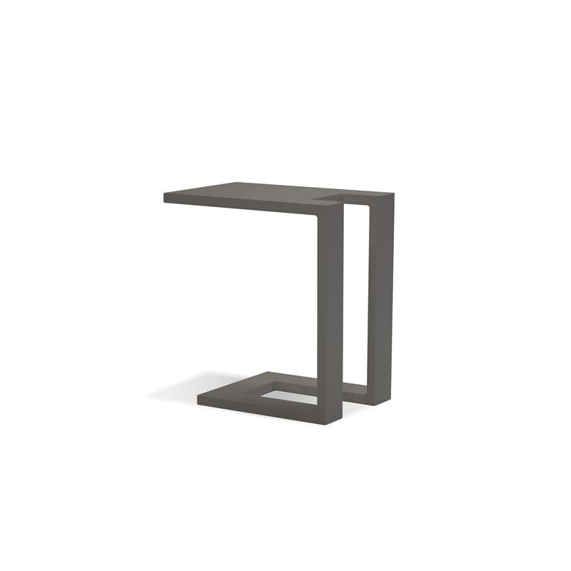 Mobital Ambleside Modern Metal End Table with Aluminium Frame in Gray