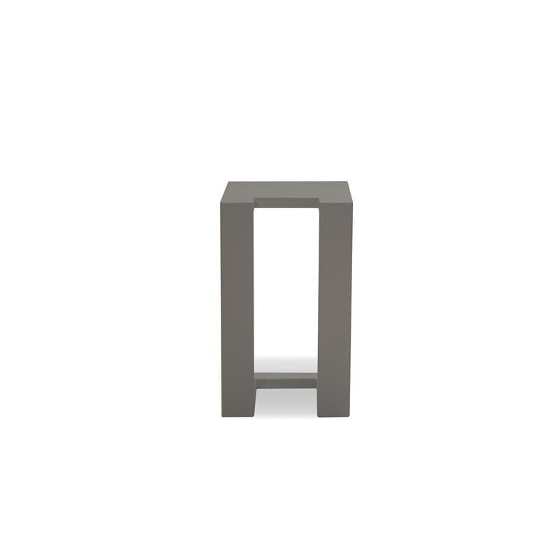 Mobital Ambleside Modern Metal End Table with Aluminium Frame in Gray